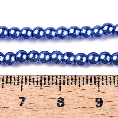Baking Paint Glass Pearl Bead Strands X-HY-Q003-3mm-28-1