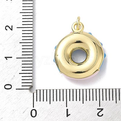 Brass Enamel Pendants KK-B155-12G-1