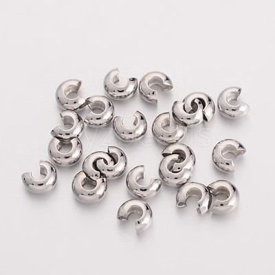 Brass Crimp Beads Covers X-EC266-1
