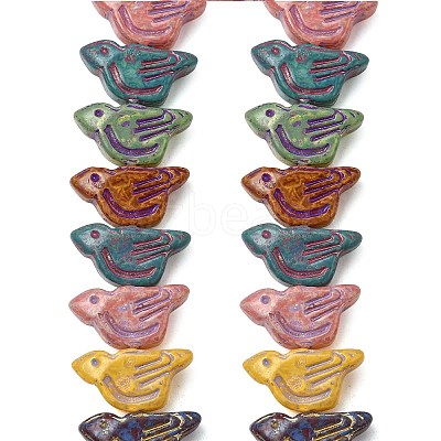 Painted Glass Beads Strands GLAA-Z021-19A-1