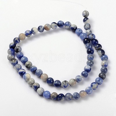 Natural Sodalite Beads Strand X-GSR8mmC013-1