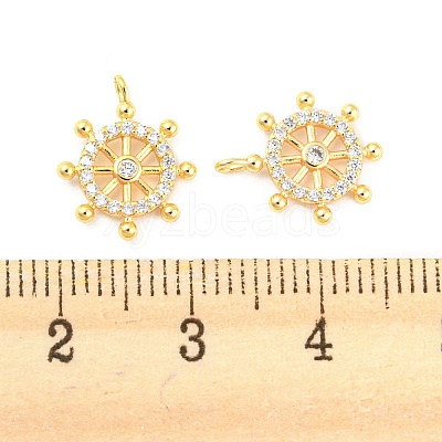 925 Sterling Silver Micro Pave Cubic Zirconia Charms STER-Q190-04G-1