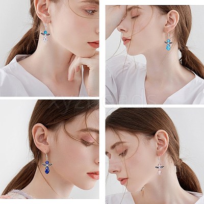 DIY Faceted Beads Earring Making Kit DIY-SZ0007-70-1