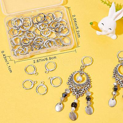 25Pairs Brass Huggie Hoop Earring Findings KK-CN0001-84-1
