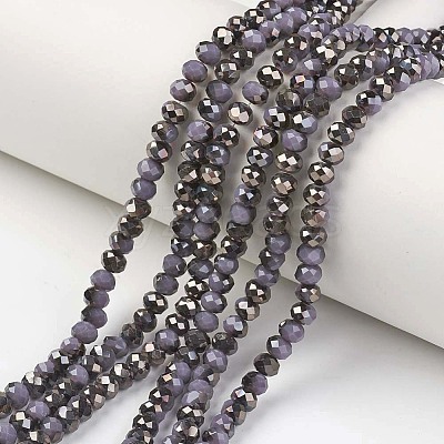 Electroplate Opaque Glass Beads Strands EGLA-A034-P4mm-P10-1