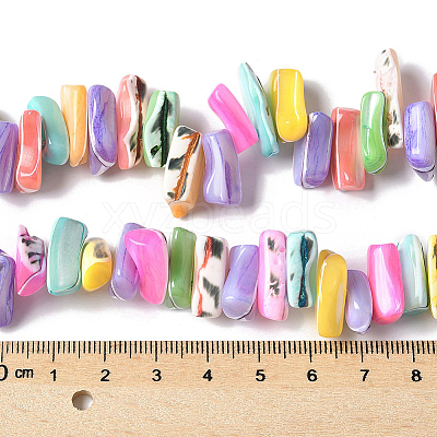 1 Strand Dyed Natural Trochus Shell Beads Strands SSHEL-PA0001-01A-1