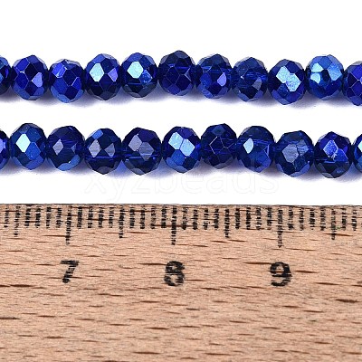 Transparent Electroplate Glass Beads Strands LS-EGLA-Q131-01A-01-1