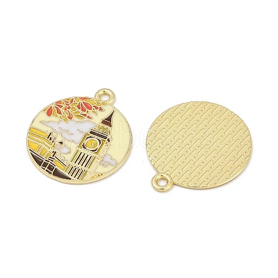 Alloy Enamel Pendants ENAM-V001-02C-G-1