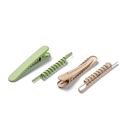 Spray Painted Alloy Alligator Hair Clips Sets PHAR-F009-06-1
