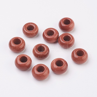 Synthetic Goldstone European Beads X-G-G740-14x8mm-14-1