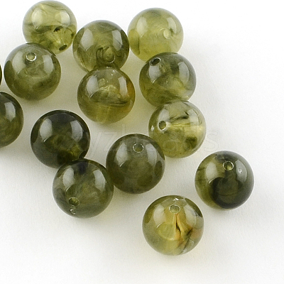 Round Imitation Gemstone Acrylic Beads OACR-R029-12mm-02-1