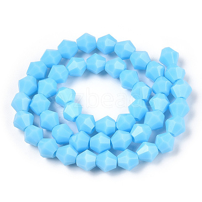 Opaque Solid Color Imitation Jade Glass Beads Strands EGLA-A039-P6mm-D12-1