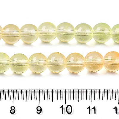 Baking Paint Transparent Glass Beads DGLA-M001-8mm-08-1