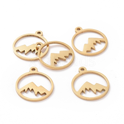 201 Stainless Steel Laser Cut Pendants STAS-S105-T901-2-1