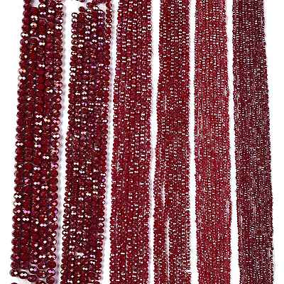 Electroplate Glass Beads Strands EGLA-A044-P3mm-B02-1