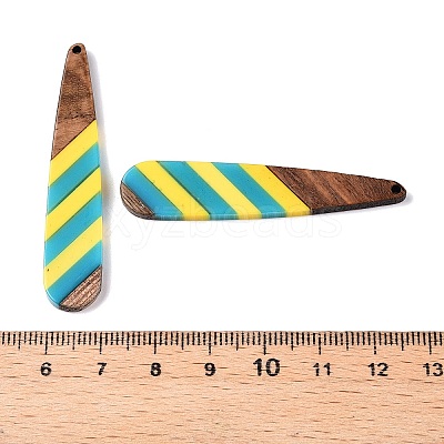 Epoxy Resin & Walnut Wood Pendants RESI-N039-121G-1