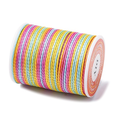 Segment Dyed Twisted Waxed Polyester Cord YC-C003-01A-1