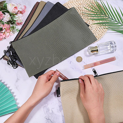 6Pcs 6 Colors Multipurpose Nylon Oxford Fabric Clutch Bags with Alloy Zipper ABAG-GL0001-04-1