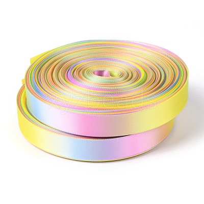 Rainbow Gradient Polyester Ribbon OCOR-G008-01C-1