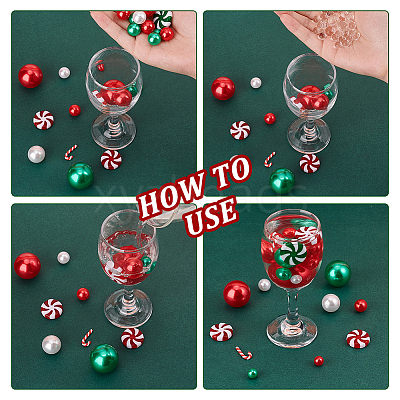 12Pcs Christmas Plastic Beads & Handmade Polymer Clay Cabochons KY-PH0001-78-1