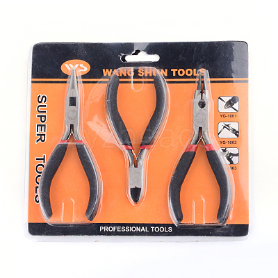 3Pcs 45# Carbon Steel DIY Jewelry Plier Sets PT-R010-11-1