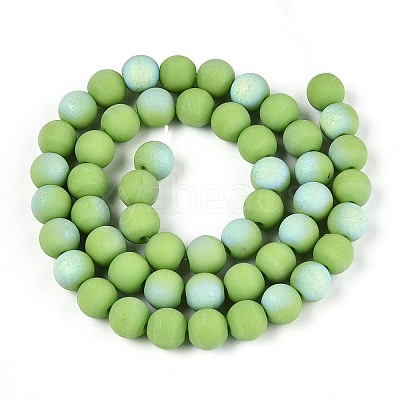 Frosted Opaque Glass Beads Strands LS-GLAA-T032-P8mm-MBB06-1
