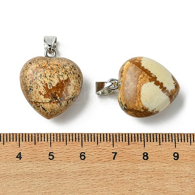 Natural Picture Jasper Pendants G-F820-10A-28-1