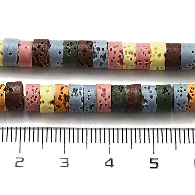 Natural Lava Rock Dyed Beads Strands G-K375-G08-01-1