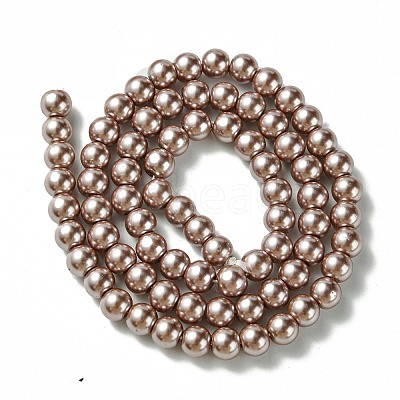 Eco-Friendly Dyed Glass Pearl Round Beads Strands HY-A008-6mm-RB046-1