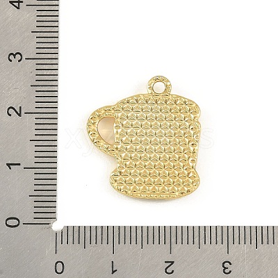 Blended Coffee Alloy Enamel Pendants ENAM-B038-01G-03-1