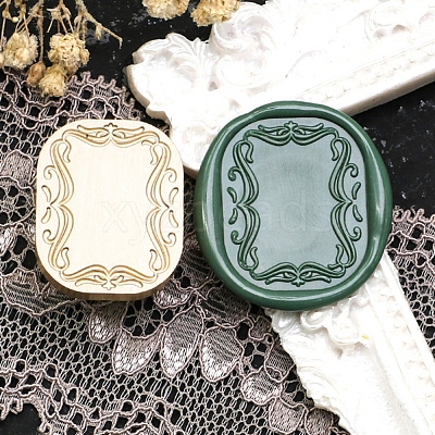 Flower Frame Brass Stamp Heads AJEW-M037-05G-02-1