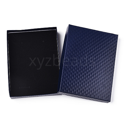 Rhombus Textured Cardboard Jewelry Boxes CBOX-T006-01B-1