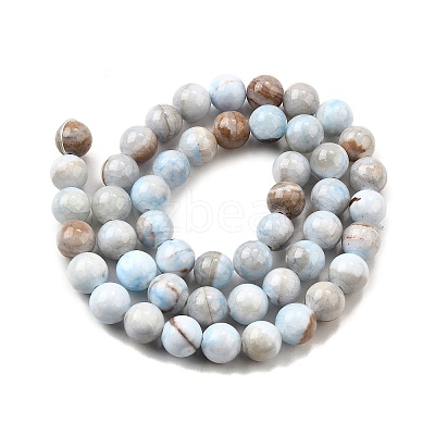 Natural Striped Stone Beads Strands G-D315-A01-01-4mm-1