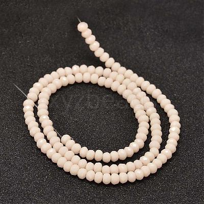 Faceted Rondelle Glass Beads Strands GLAA-I033-3mm-04-1