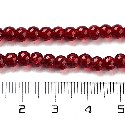 Crackle Glass Beads Strands CCG-Q001-4mm-18-1