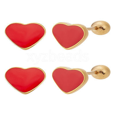 2 Pairs Stainless Steel Stud Earrings EJEW-LP0001-67-1