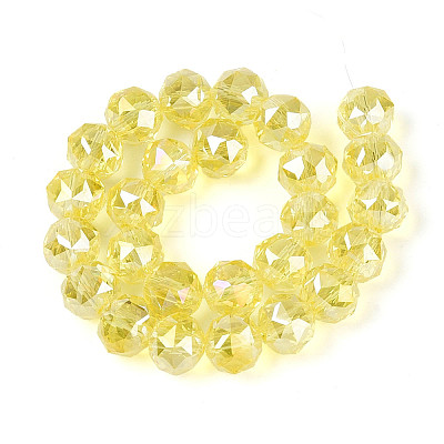 AB Color Plated Transparent Glass Round Beads Strands EGLA-T029-8mm-12T-16-1