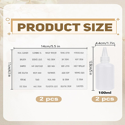 2Pcs Plastic Graduated Glue Bottles TOOL-LP0001-23-1