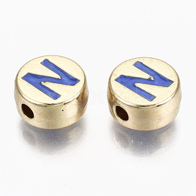 Alloy Enamel Beads ENAM-S122-029N-RS-1
