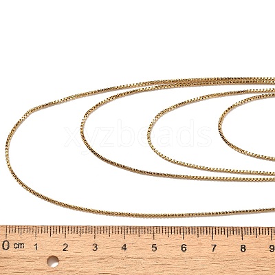 304 Stainless Steel Box Chain Multi Layered Necklaces for Women NJEW-U025-01G-03-1