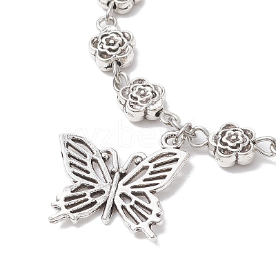 Tibetan Style Alloy Charm Bracelets BJEW-JB10096-03-1
