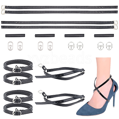 AHADEMAKER PU Leather High-heeled Shoelaces DIY-GA0004-22-1