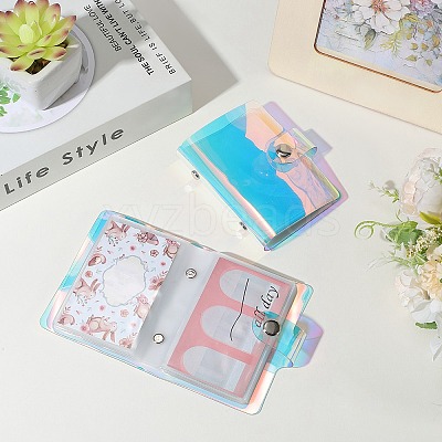 2Pcs PVC Mini Photocard Holder Book AJEW-SP0002-20A-01-1