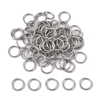 Tarnish Resistant 304 Stainless Steel Open Jump Rings STAS-Q186-02-8x1mm-1