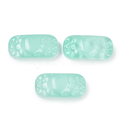 Spray Painted Transparent Glass Connector Charms X1-GLAA-H035-06K-1