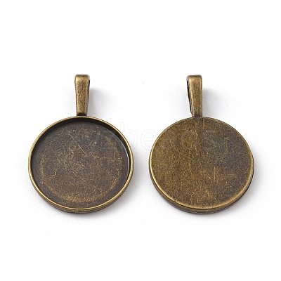 Alloy Pendant Cabochon Settings LS-PALLOY-A13368-AB-NR-1
