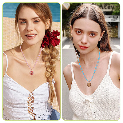 6Pcs 3 Colors 1MM Polyester&Cotton Waxed Cord 5-Strand Necklace Making MAK-TA0001-36A-1