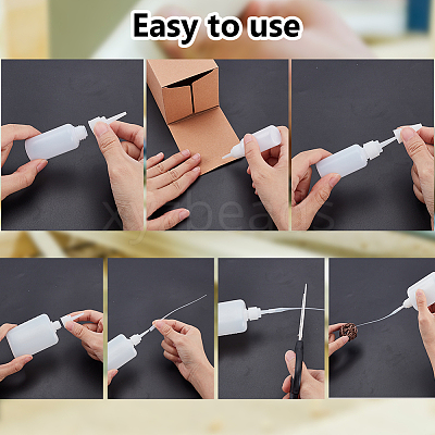 4Pcs Plastic Squeeze Bottles AJEW-GA0009-04-1