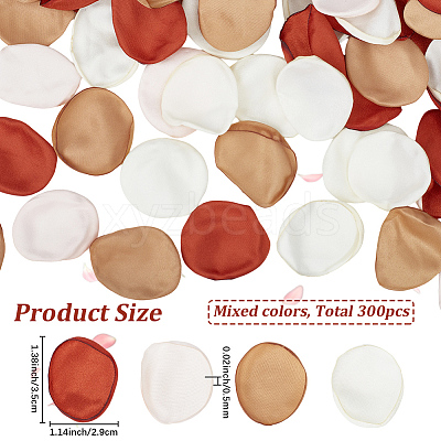 300Pcs Polyester Artificial Rose Flower Petals FIND-CN0002-43B-1