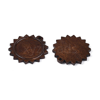 Schima Wood Pendant Cabochon Settings WOOD-N022-03-1